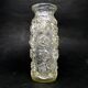Vase avec des roses, moderne du milieu du siècle, en verre pressé, Huta Laura, Pologne, années 1970
