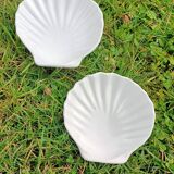 Retro ceramic shell soap dish set