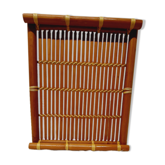 Two-tone rattan tray