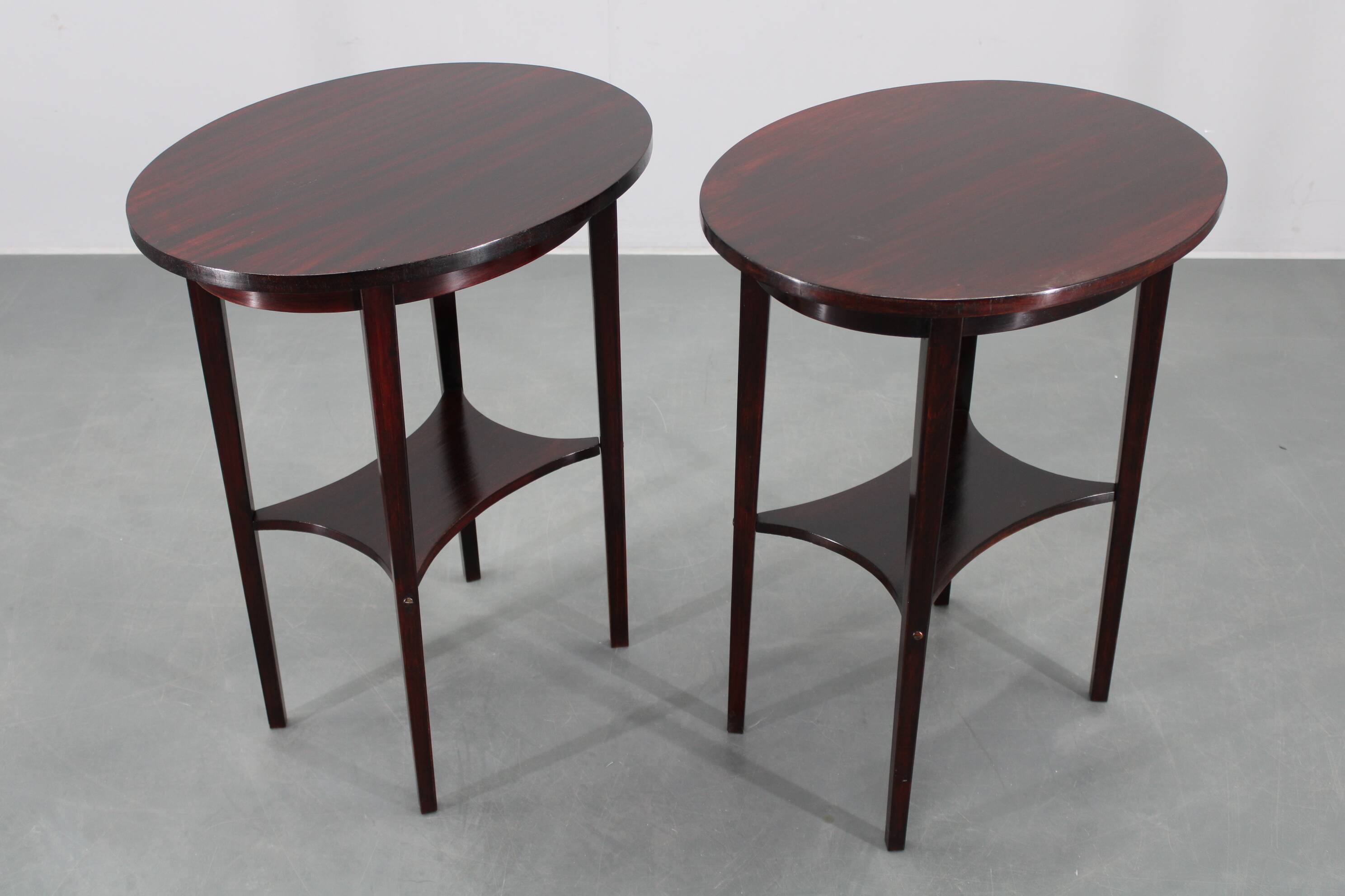 1930s pair of restored Thonet side tables No. 206, Czechoslovakia