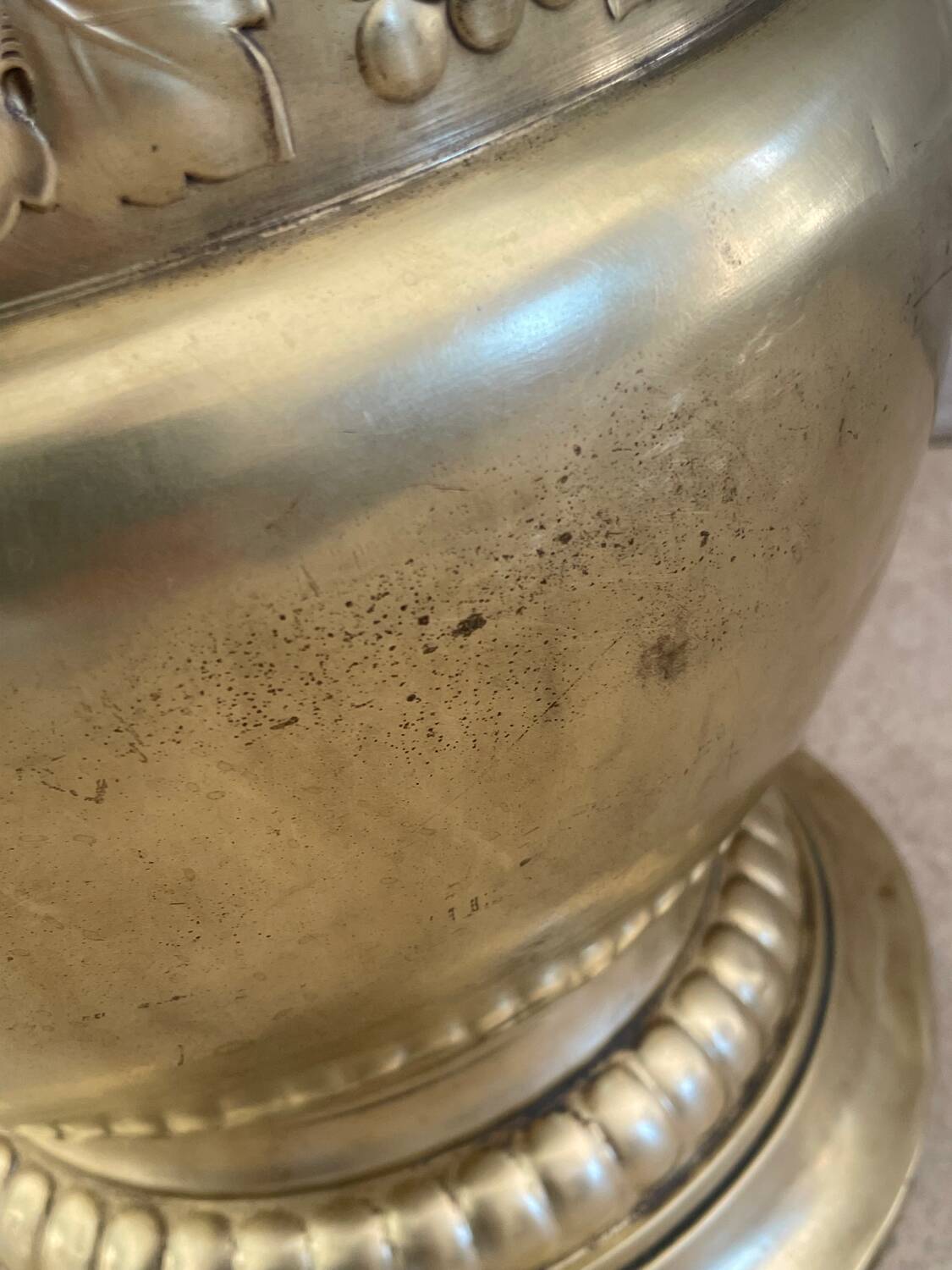 Antique brass umbrella stand