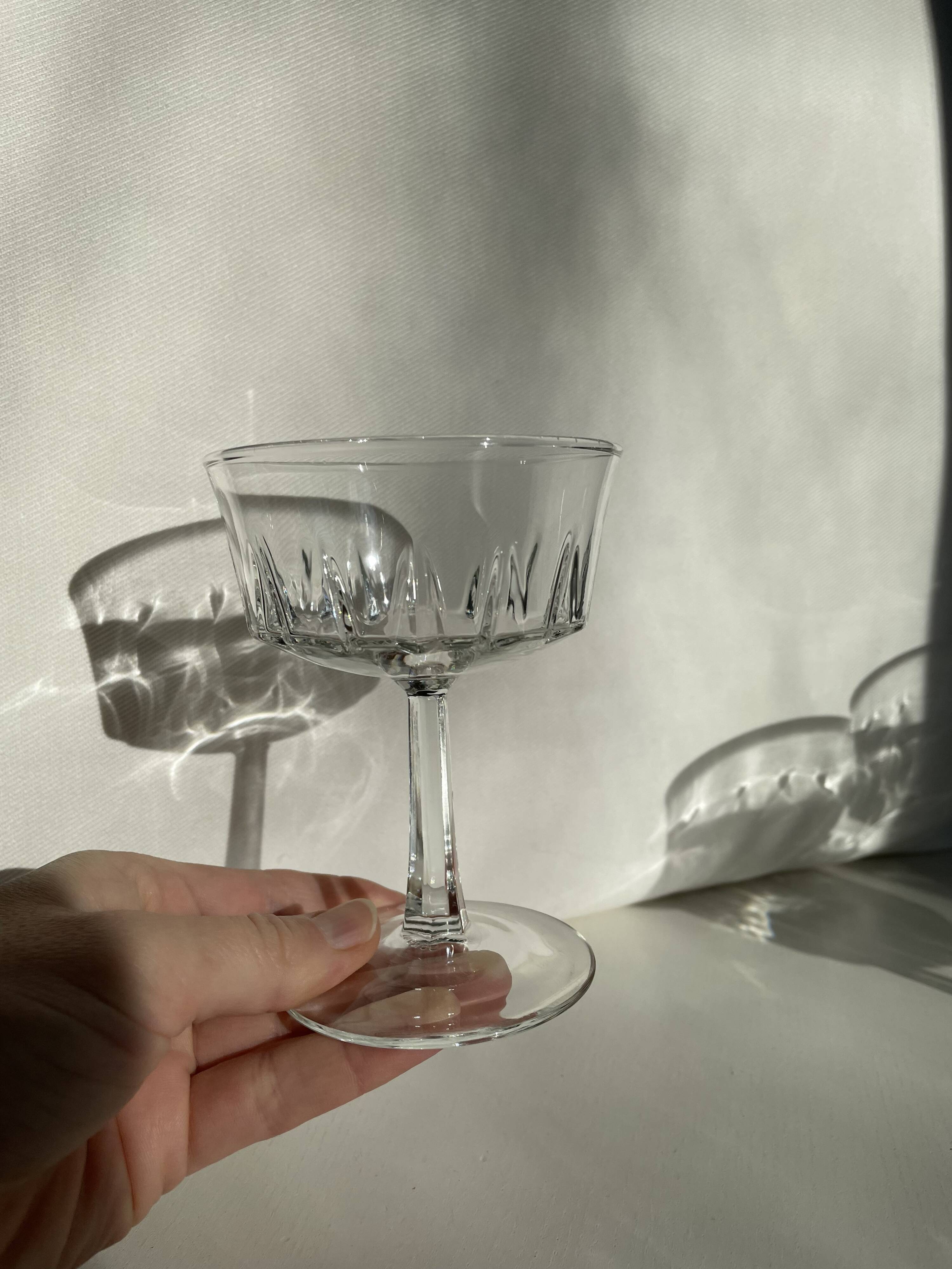 Ensemble de 5 verres coupés à champagne français Luminarc