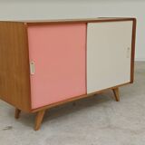 Wooden buffet U 452 pink by Jiri Jiroutek for Intérier Praha 1960