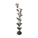 "Flower" metal lamp and coloured glassware