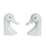 Porcelain bookends geese, Netherlands 1950s