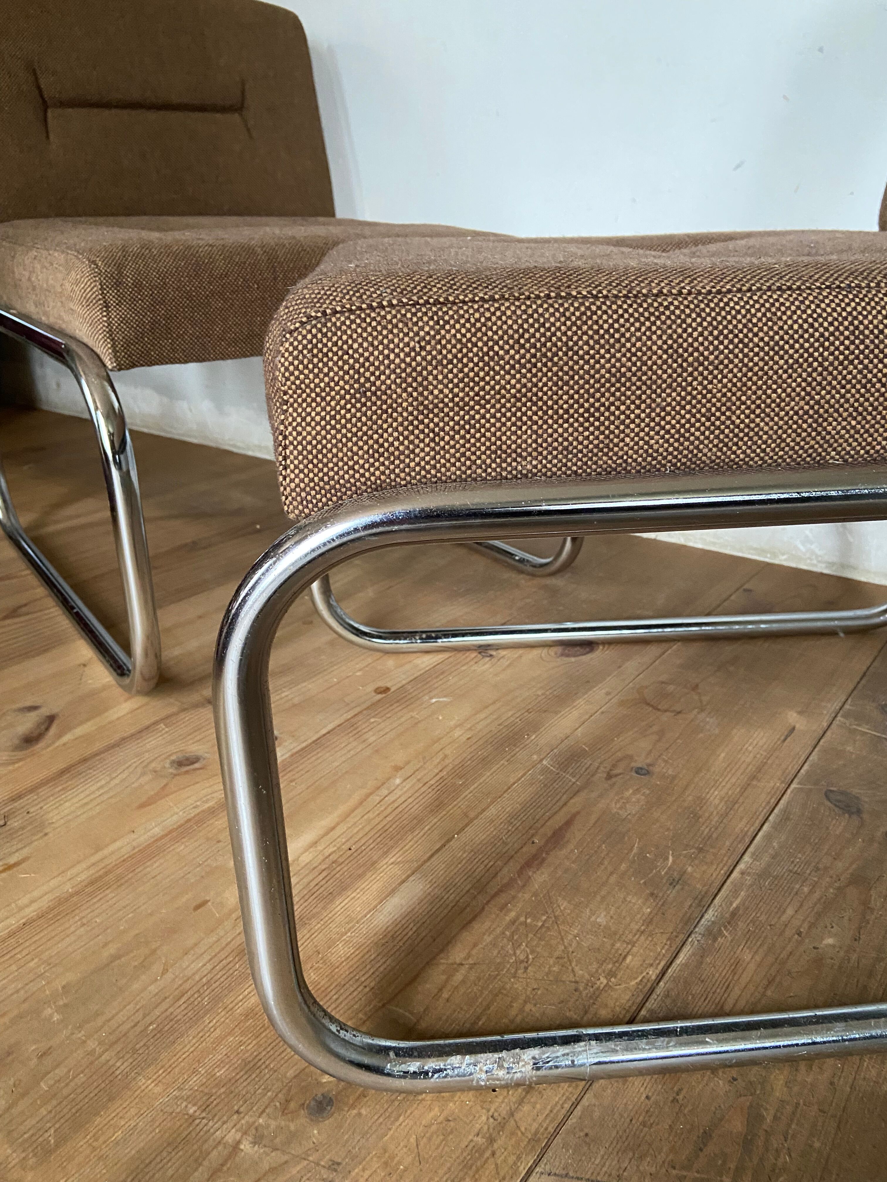 Pair of vintage chrome heaters 60s design