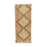 Anatolian handmade kilim rug 238 cm x 92 cm