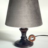 Vintage wooden candle holder lamp