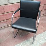 Antonio Citterio armchair leather and chromed steel Vitra edition