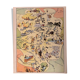 Old illustrated map of The Orleans Berry 1929 - JP Pinchon