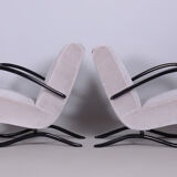 Pair of grey H-269 Armchairs designed by Jindrich Halabala for UP Zavody, 1930s