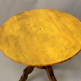 Small pedestal table on tripod base