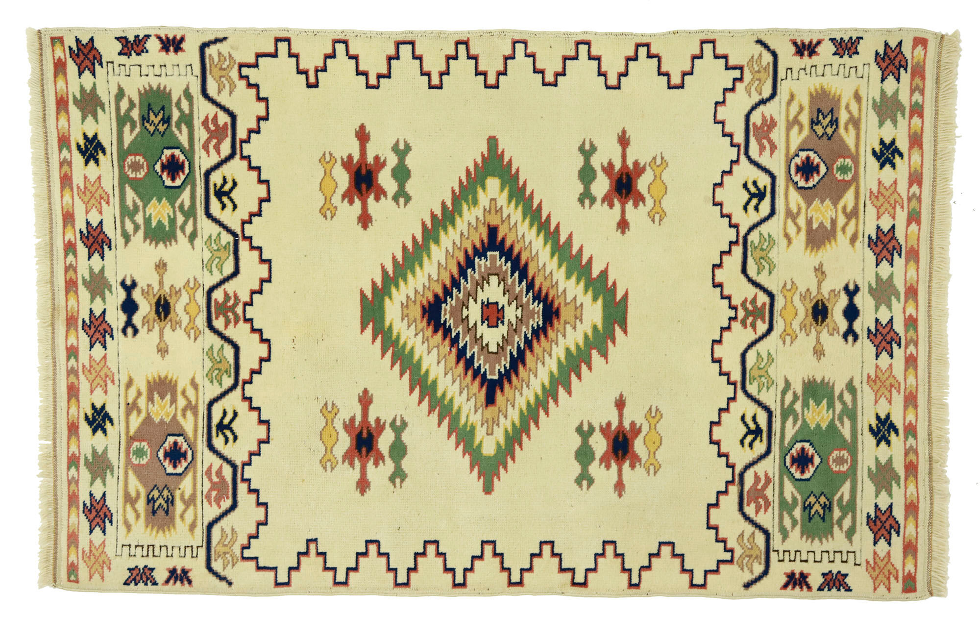 Anatolian handmade vintage rug 169 cm x 107 cm