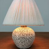 White and black art deco ceramic ball lamp