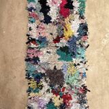 Tapis Berbère Boucherouite coloré - 68 x 183 cm