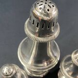 Sugar shaker salt pepper shaker silver metal Louis XVI