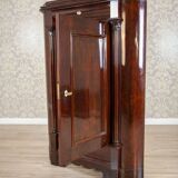 Biedermeier Mahogany Corner Cabinet, 1870