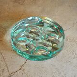 Mid-Century bevelled glass bowl by Fontana Arte, 1960s