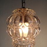 Moulded glass pendant lamp 1970