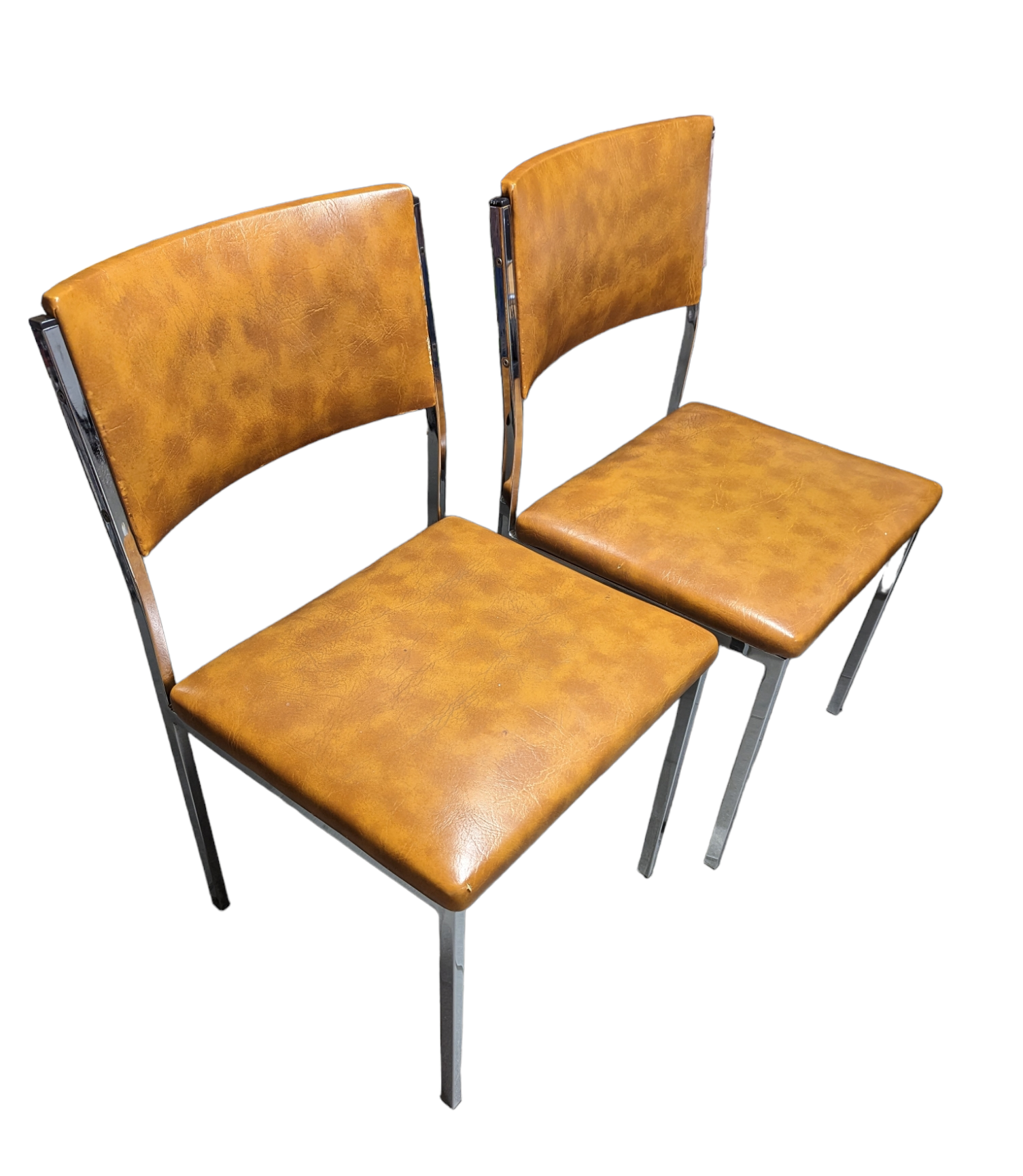 Pair of seventies chrome chairs