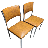 Pair of seventies chrome chairs