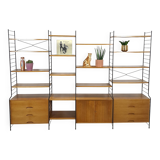 Teak WHB string modulair vrijstaand LP wandsysteem