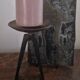Brutalist candle holder from the '60s, made of cast iron and copper from the former GDR.