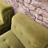 Pair of ribbed armchairs 1970