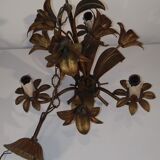 Lustre laiton fleurs