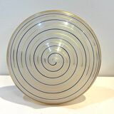 Vintage mushroom-shaped table lamp in Murano glass with wooden base