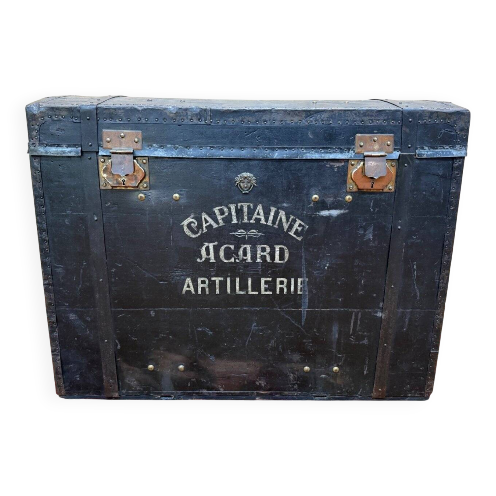 Military travel trunk – 19th century – Captain Acard Artillery – C