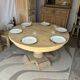 Solid oak farmhouse table with extensions