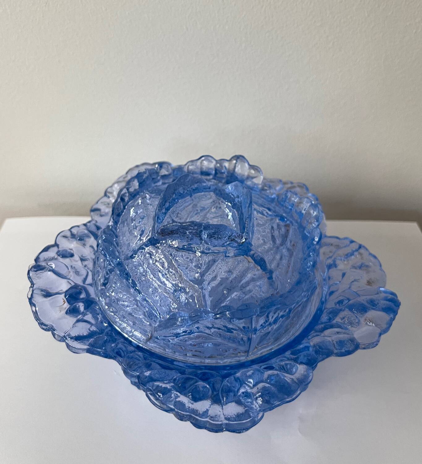 Portieux glass “cabbage” candy box
