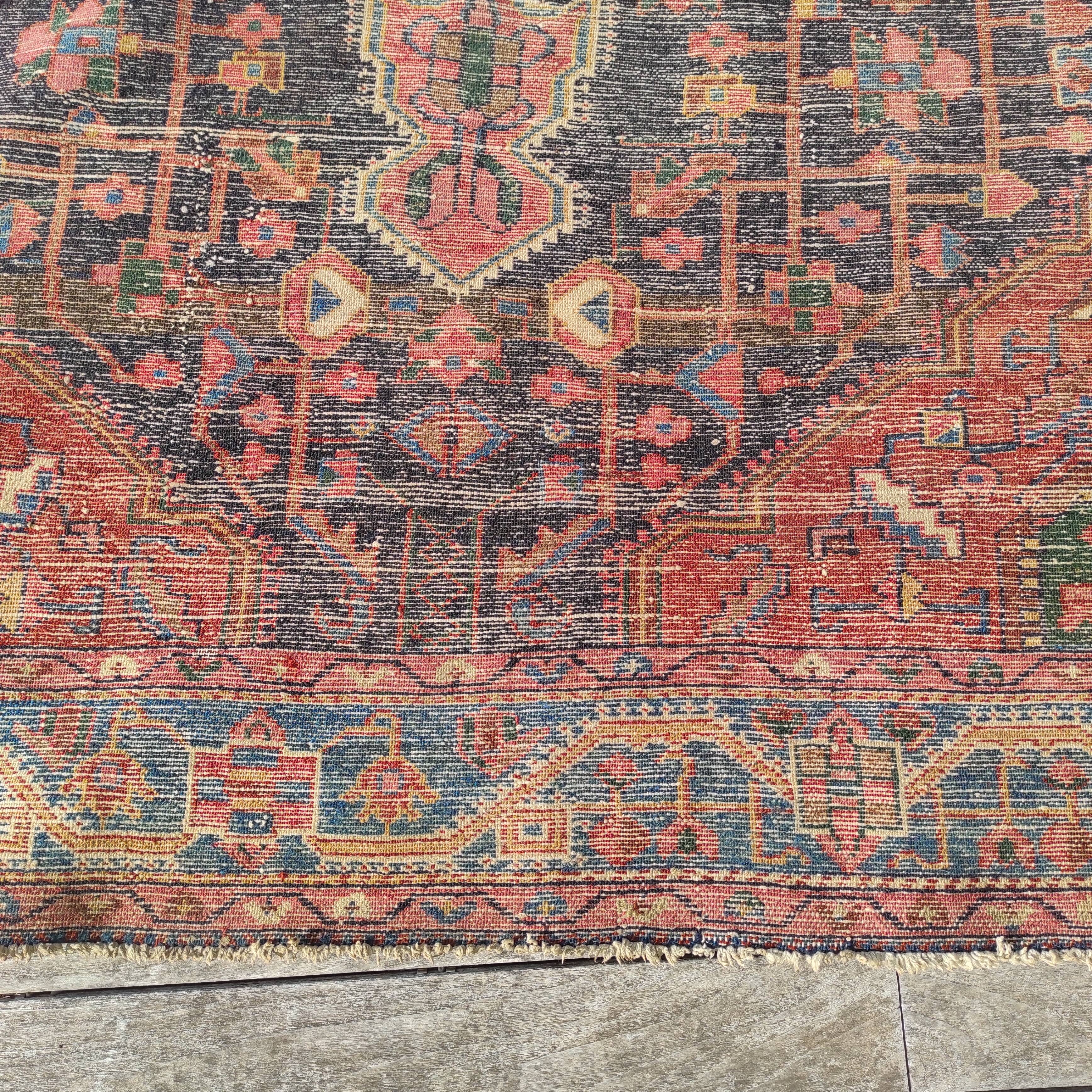 Old Persian carpet 1.62 m wide and 2.33 meters long