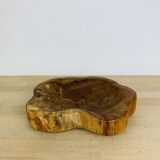Brutalist olive wood pocket emptier, solid wood
