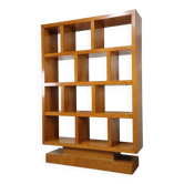 Art Deco bookcase in elm burl wood, 1940
