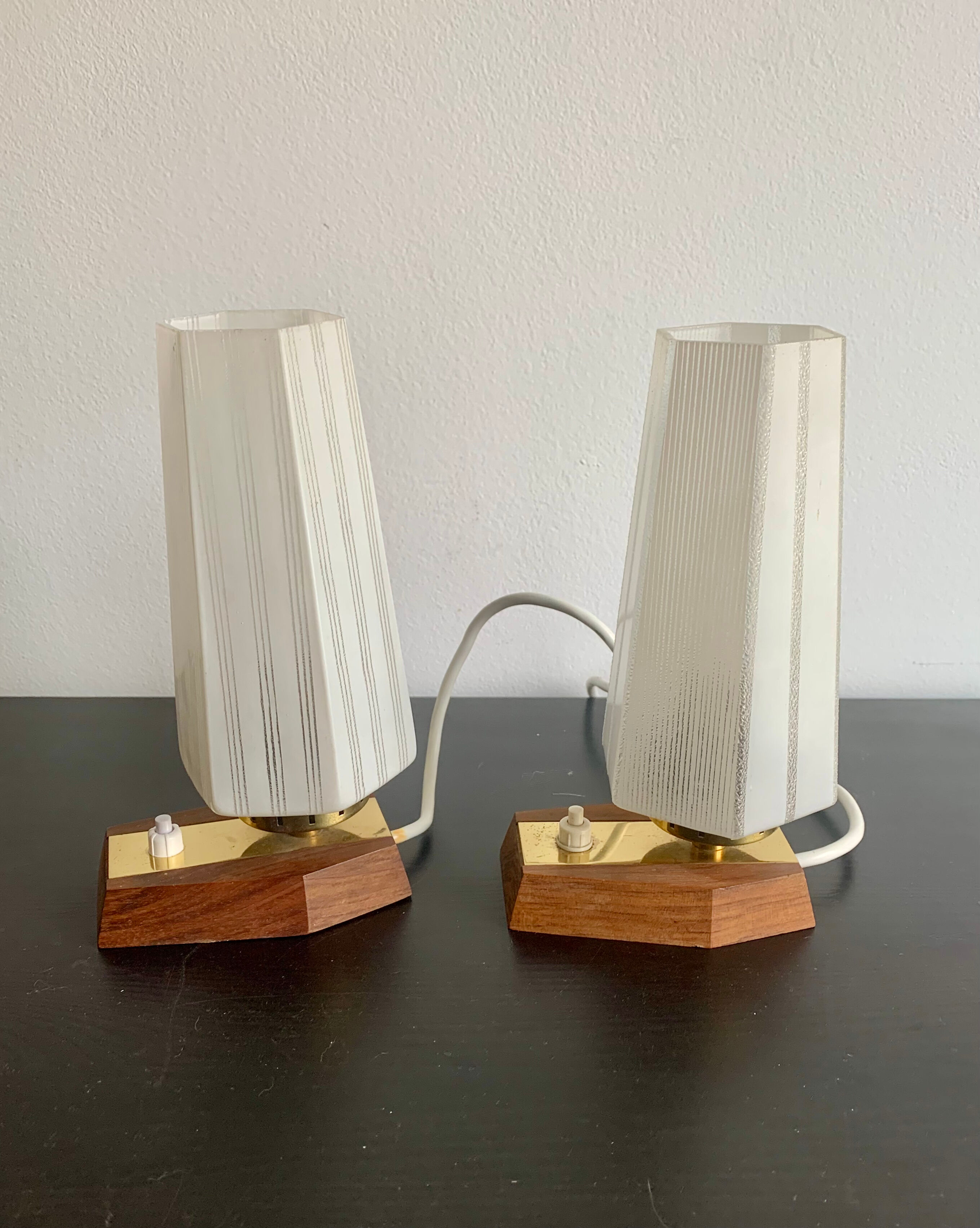 Pair of bedside lamps, Germany, 1960s