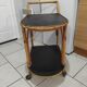 Vintage rattan serving trolley