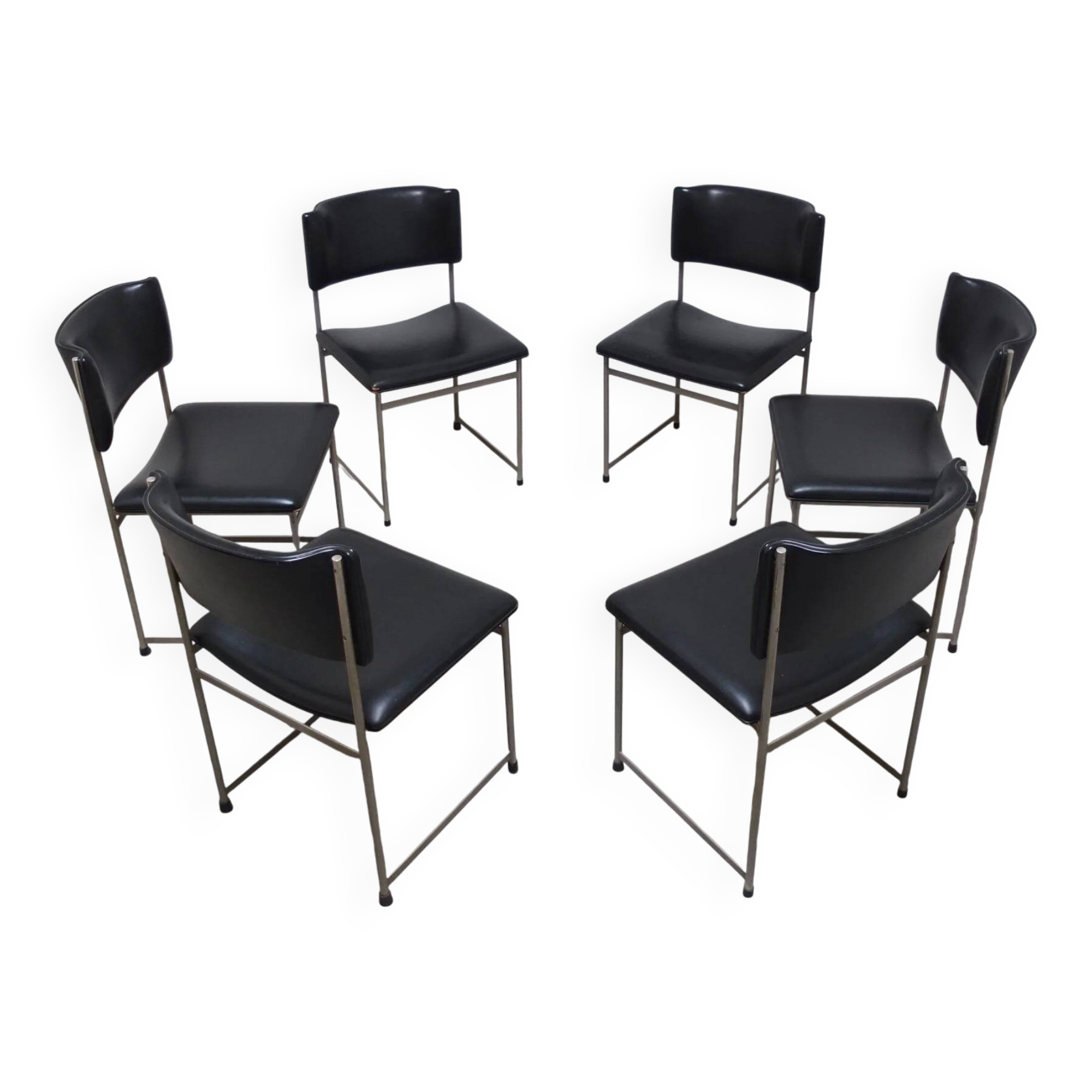Set of 6 'SM08' dining chairs by Cees Braakman for Pastoe, 1960s