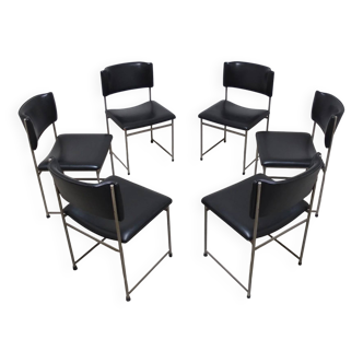 Set of 6 'SM08' dining chairs by Cees Braakman for Pastoe, 1960s