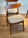 Vintage Scandinavian "Greta" chairs in beige boucle.