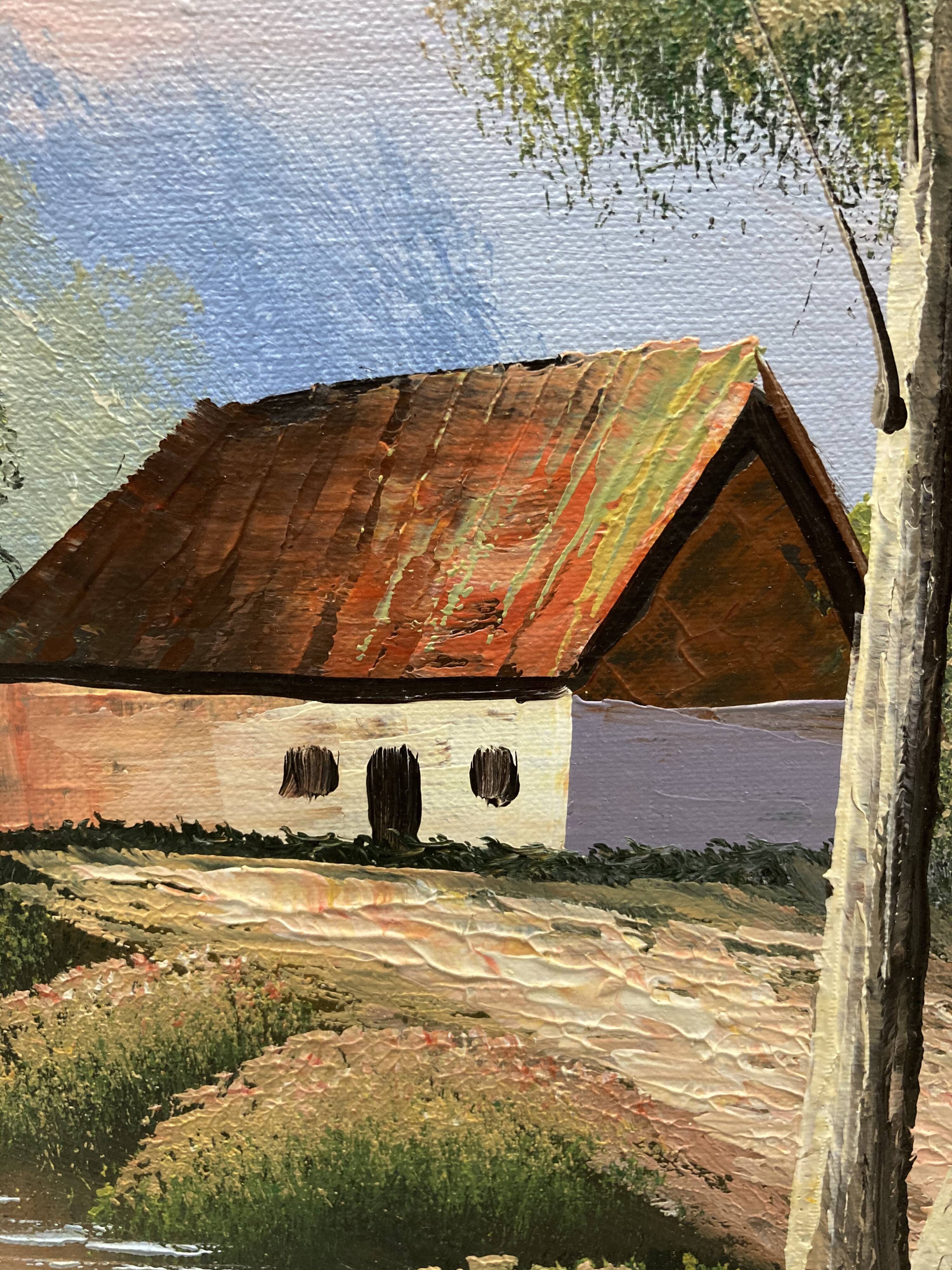 Landscape at the mill painting