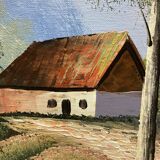 Landscape at the mill painting