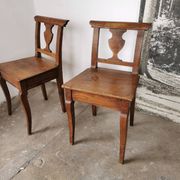 Paire de chaises en chêne brut