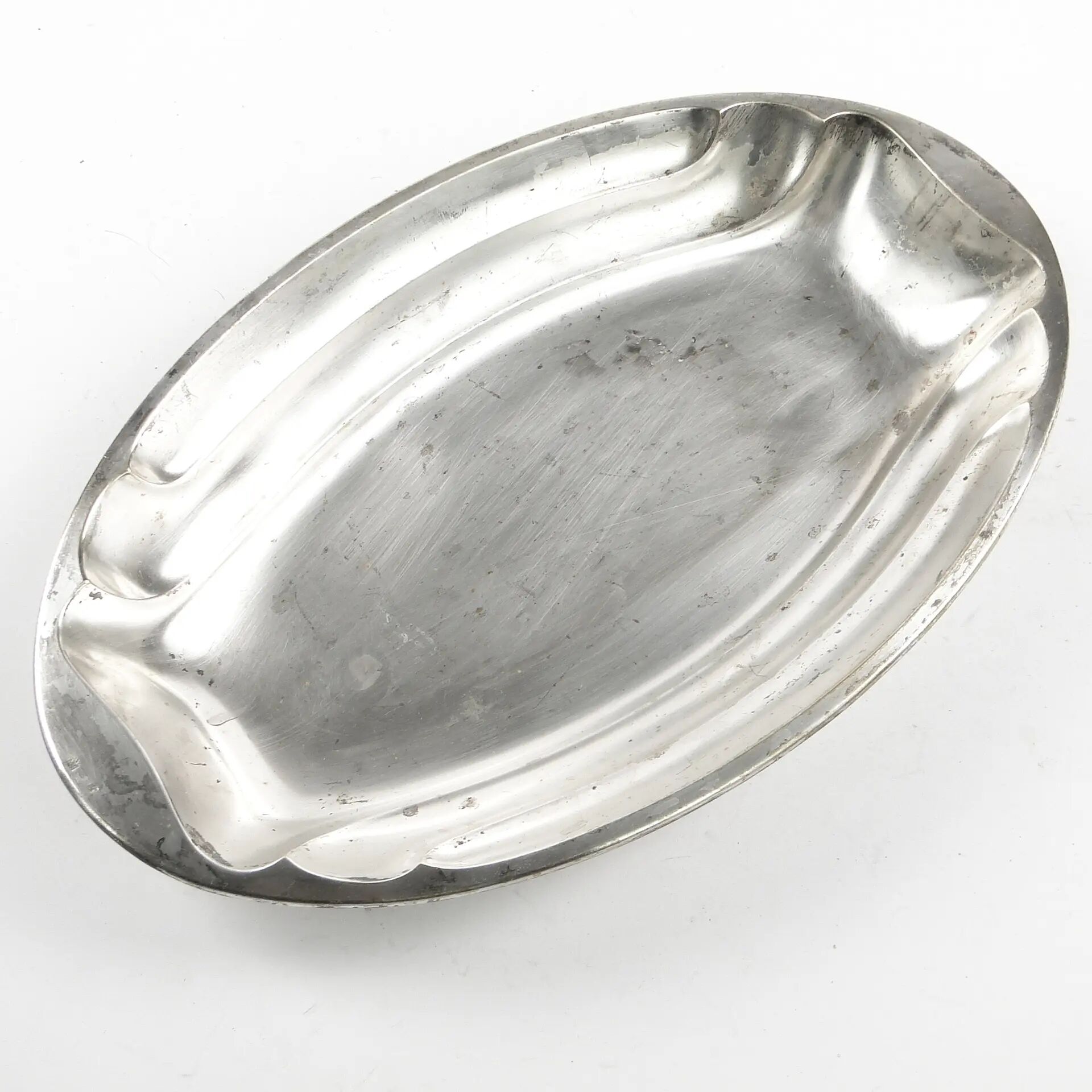 Art Deco platter, silver-plated brass, WMF, Germany, 1930s