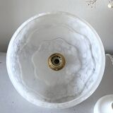 White Clichy glass pendant light