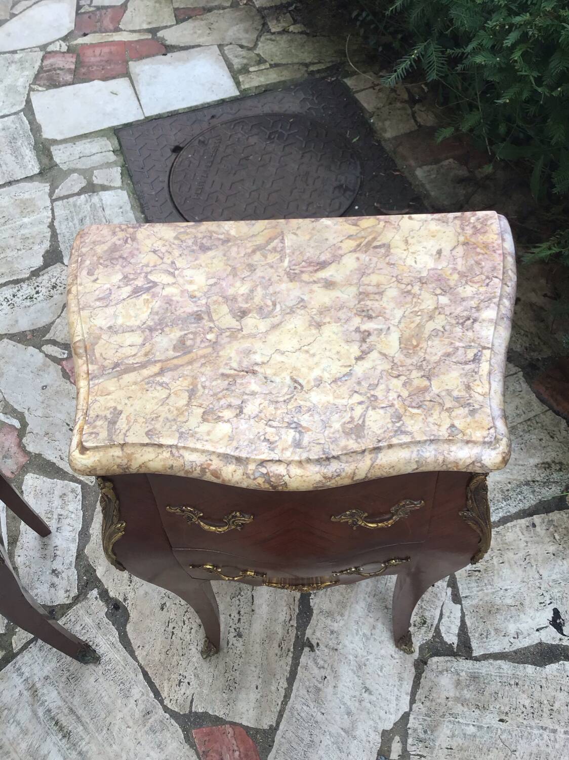 Marble bedside table