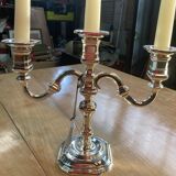 3-pointed silver candlestick with pure silver 1000/1000e