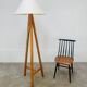 Lampadaire tripode bois, années 80