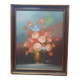 Painting flowers in a vase